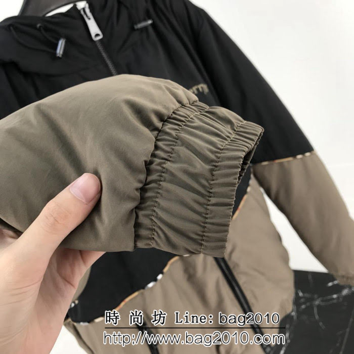 BURBERRY巴寶莉 18SS秋冬新款 撞色拼接 男款羽絨服 ydi2192